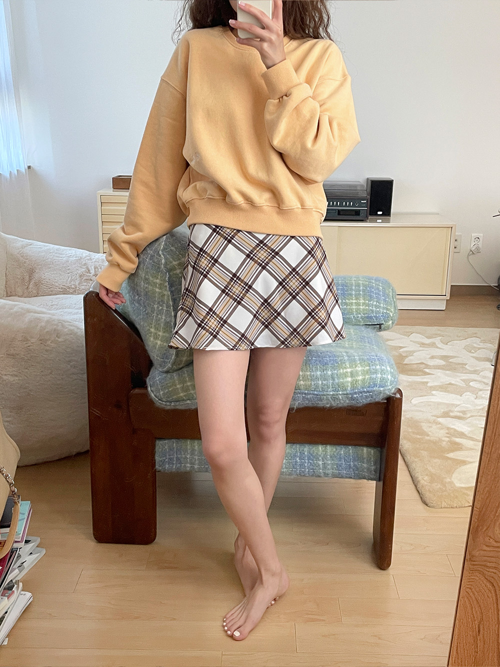 MY SAMOYED マイサモエド / Check Mini Skirt